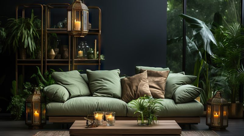 Meuble de salon : choisir le vert comme couleur principale